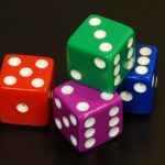 Picture of multi colored dice