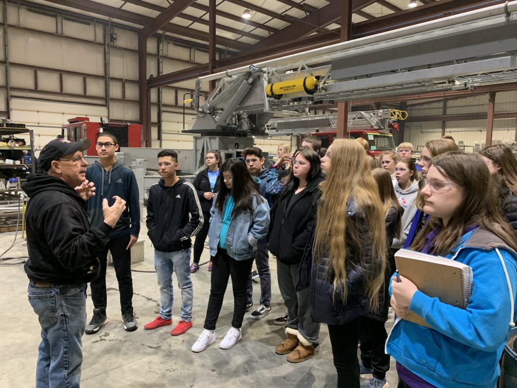 FHS Students at Rosenbauer Tour