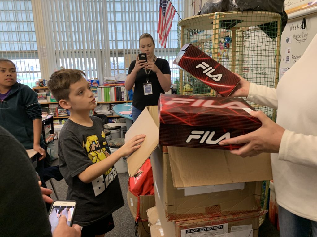 Elementary Students Receive Shoes